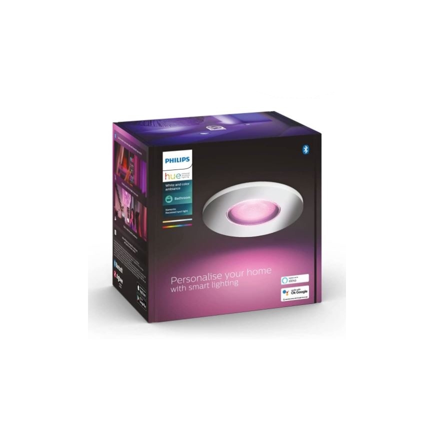 Philips - LED RGB Himmennettävä kylpyhuonevalo Hue XAMENTO 1xGU10/5,7W/230V IP44 2000-6500K