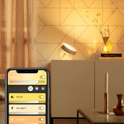 Philips - LED RGB Himmennettävä pöytälamppu Hue IRIS LED/8,2W/230V 2000-6500K kulta