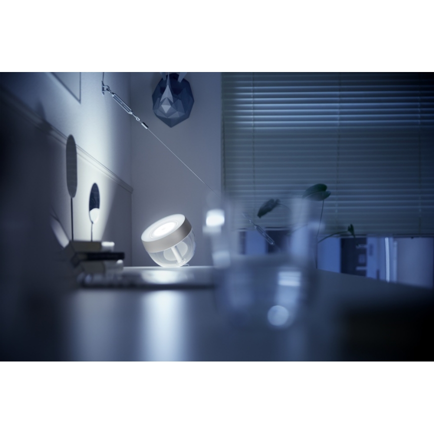 Philips - LED RGB Himmennettävä pöytävalaisin Hue IRIS LED/8,2W/230V 2000-6500K hopea