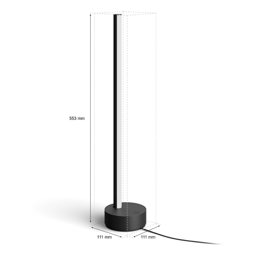 Philips - LED RGB Himmennettävä pöytävalaisin Hue SIGNE LED/12W/230V 2000-6500K musta