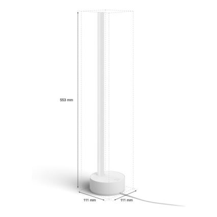 Philips - LED RGB Himmennettävä pöytävalaisin Hue SIGNE LED/12W/230V 2000-6500K valkoinen
