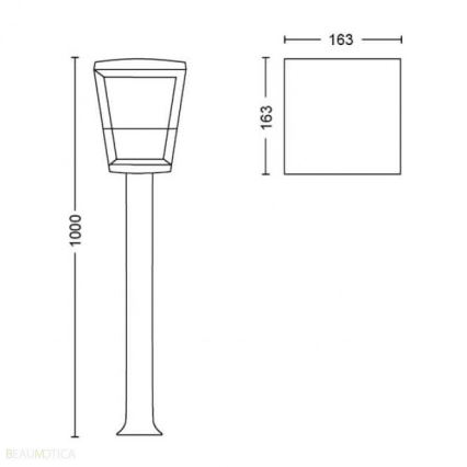 Philips - LED-RGB-ulkovalaisin Hue ECONIC LED/15W/230V IP44