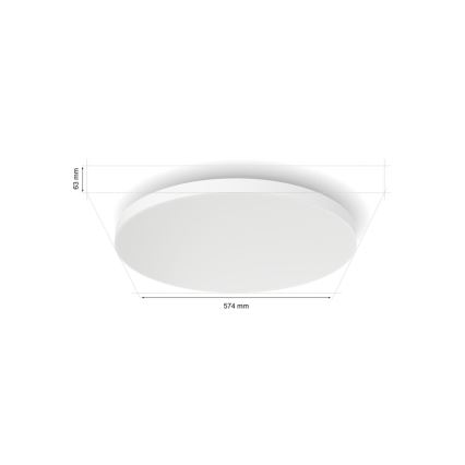 Philips - LED RGBW Himmennettävä kattovalo Hue DATURA LED/67W/230V 2000-6500K