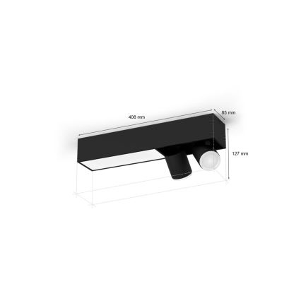 Philips - LED RGBW Himmennettävä kohdevalo Hue CENTRIS 2xGU10/4,2W/230V + LED/11W 2000-6500K