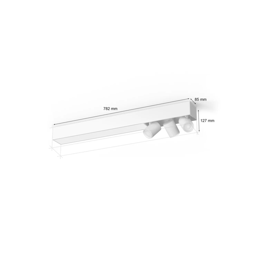 Philips - LED RGBW Himmennettävä kohdevalo Hue CENTRIS 3xGU10/4,2W/230V + LED/11W 2000-6500K