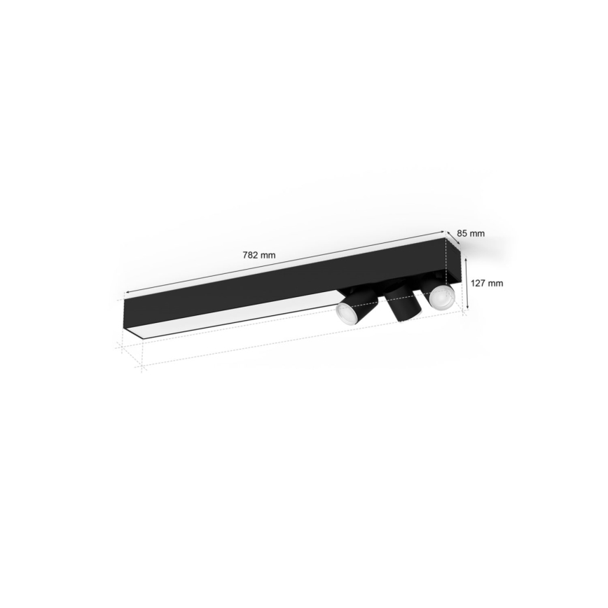 Philips - LED RGBW Himmennettävä kohdevalo Hue CENTRIS 3xGU10/4,2W/230V + LED/11W 2000-6500K