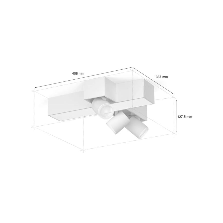 Philips - LED RGBW Himmennettävä kohdevalo Hue CENTRIS 3xGU10/4,2W/230V + LED/11W 2000-6500K