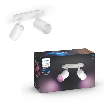 Philips - LED RGBW Himmennettävä kohdevalo Hue FUGATO 2xGU10/5,7W/230V