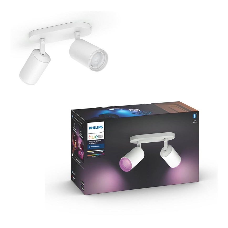 Philips - LED RGBW Himmennettävä kohdevalo Hue FUGATO 2xGU10/5,7W/230V
