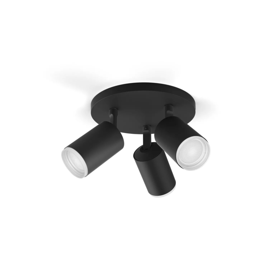 Philips - LED RGBW Himmennettävä kohdevalo Hue FUGATO 3xGU10/4,2W/230V 2000-6500K musta