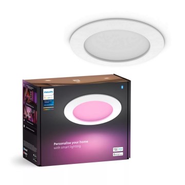 Philips - LED RGBW Himmennettävä kylpyhuoneen kattovalaisin Hue SLIM LED/12W/230V IP44 2200-6500K