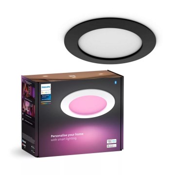 Philips - LED RGBW Himmennettävä kylpyhuoneen kattovalaisin Hue SLIM LED/12W/230V IP44 2200-6500K