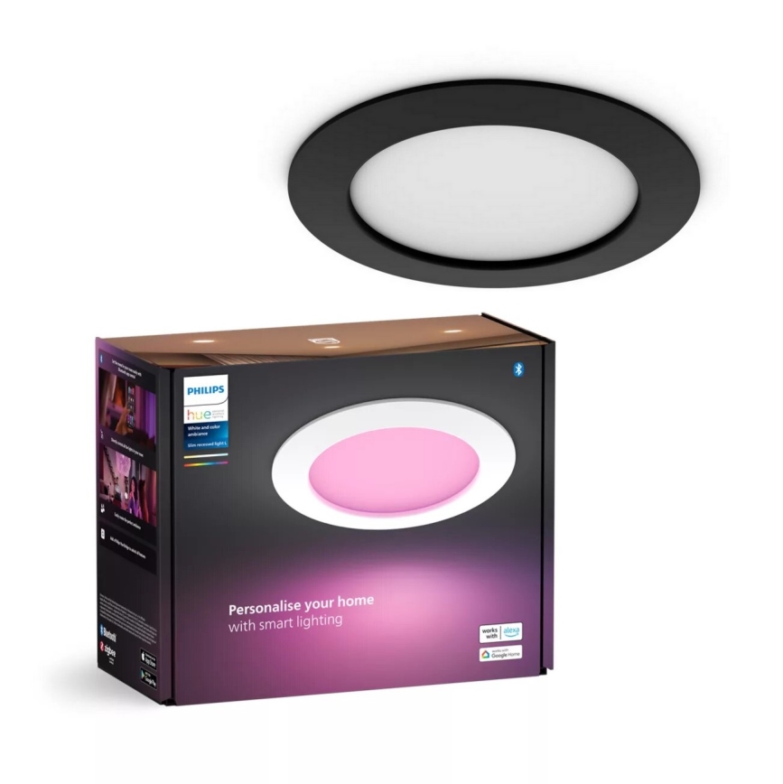 Philips - LED RGBW Himmennettävä kylpyhuoneen kattovalaisin Hue SLIM LED/12W/230V IP44 2200-6500K