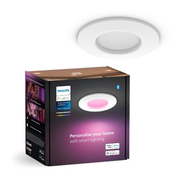 Philips - LED RGBW Himmennettävä kylpyhuoneen kattovalaisin Hue SLIM LED/8,3W/230V 2000-6500K IP44 valkoinen