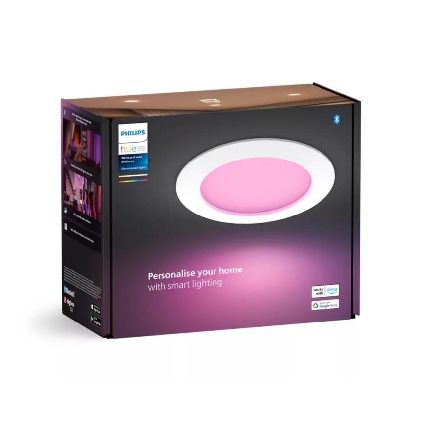 Philips - LED RGBW Himmennettävä kylpyhuoneen kattovalaisin Hue SLIM LED/12W/230V IP44 2200-6500K