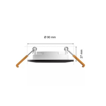 Philips - LED RGBW Himmennettävä kylpyhuoneen kattovalaisin Hue SLIM LED/8,3W/230V 2000-6500K IP44 musta
