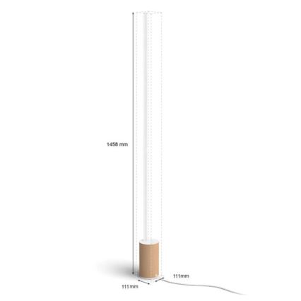 Philips - LED RGBW Himmennettävä lattialamppu Hue SIGNE LED/29W/230V 2000-6500K beige