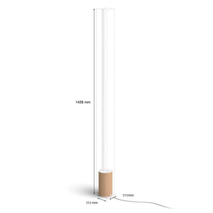 Philips - LED RGBW Himmennettävä lattialamppu Hue SIGNE LED/29W/230V 2000-6500K beige