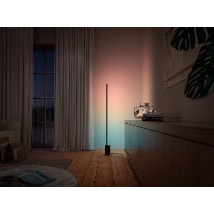 Philips - LED RGBW Himmennettävä lattiavalaisin Hue SIGNE LED/29W/230V 2000-6500K musta