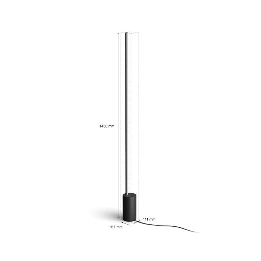 Philips - LED RGBW Himmennettävä lattiavalaisin Hue SIGNE LED/29W/230V 2000-6500K musta