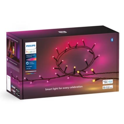 Philips - LED RGBW Himmennettävä ulko ketju HUE WHITE AND COLOR AMBIANCE 250xLED 24,4 m 2000-6500K IP54