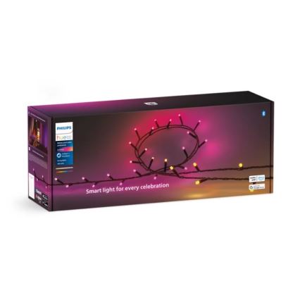 Philips - LED RGBW Himmennettävä ulko ketju HUE WHITE AND COLOR AMBIANCE 500xLED 44,4 m 2000-6500K IP54