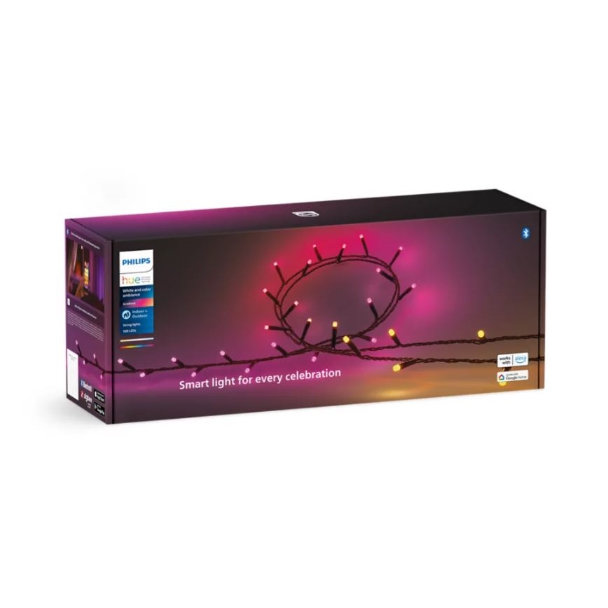 Philips - LED RGBW Himmennettävä ulko ketju HUE WHITE AND COLOR AMBIANCE 500xLED 44,4 m 2000-6500K IP54