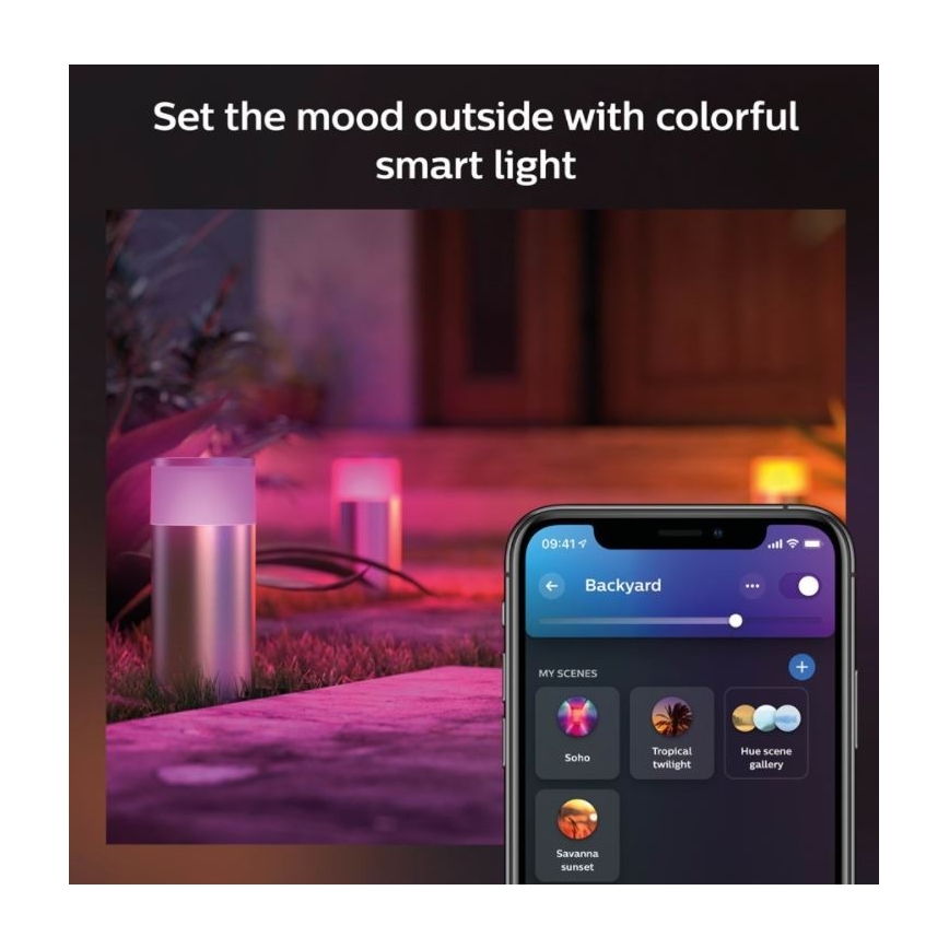 Philips - LED RGBW Himmennettävä ulkolamppu Hue CALLA LED/8W/230V IP44