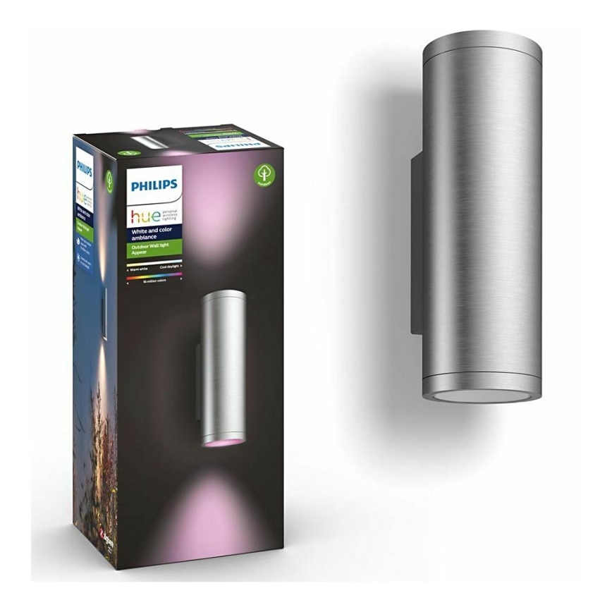 Philips - LED RGBW Himmennettävä ulkoseinävalaisin Hue APPEAR 2xLED/8W/230V IP44