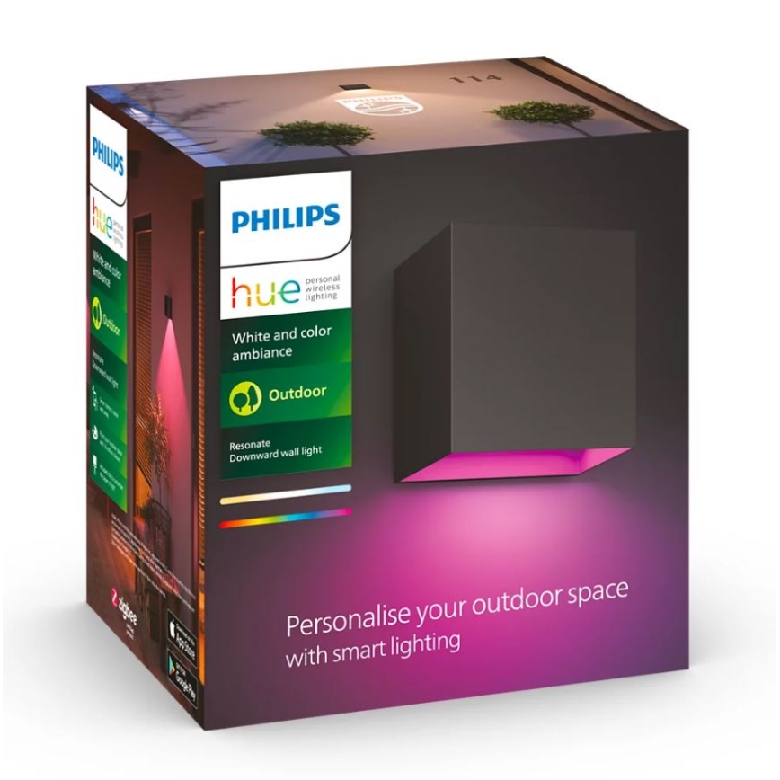 Philips - LED RGBW Himmennettävä ulkoseinävalaisin Hue RESONATE LED/8W/230V 2000–6500K IP44