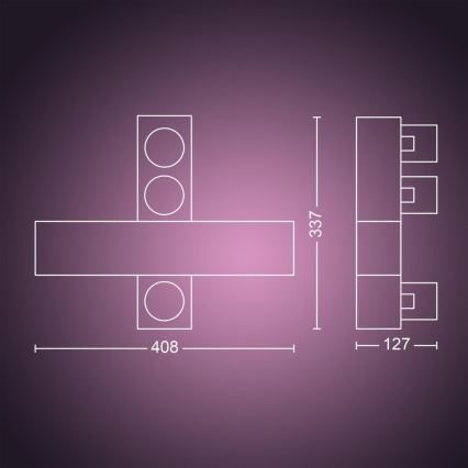 Philips - LED RGBW Himmennettävä kohdevalo Hue CENTRIS LED/25W/230V + 3xGU10/5,7W