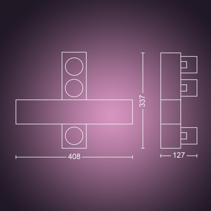 Philips - LED RGBW Himmennettävä kohdevalo Hue CENTRIS LED/25W/230V + 3xGU10/5,7W
