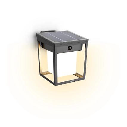 Philips - LED-seinäaurinkovalaisin anturilla BLAISE LED/1,5W/3,7V 3000K IP44