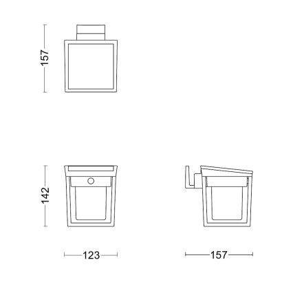 Philips - LED-seinäaurinkovalaisin anturilla BLAISE LED/1,5W/3,7V 3000K IP44