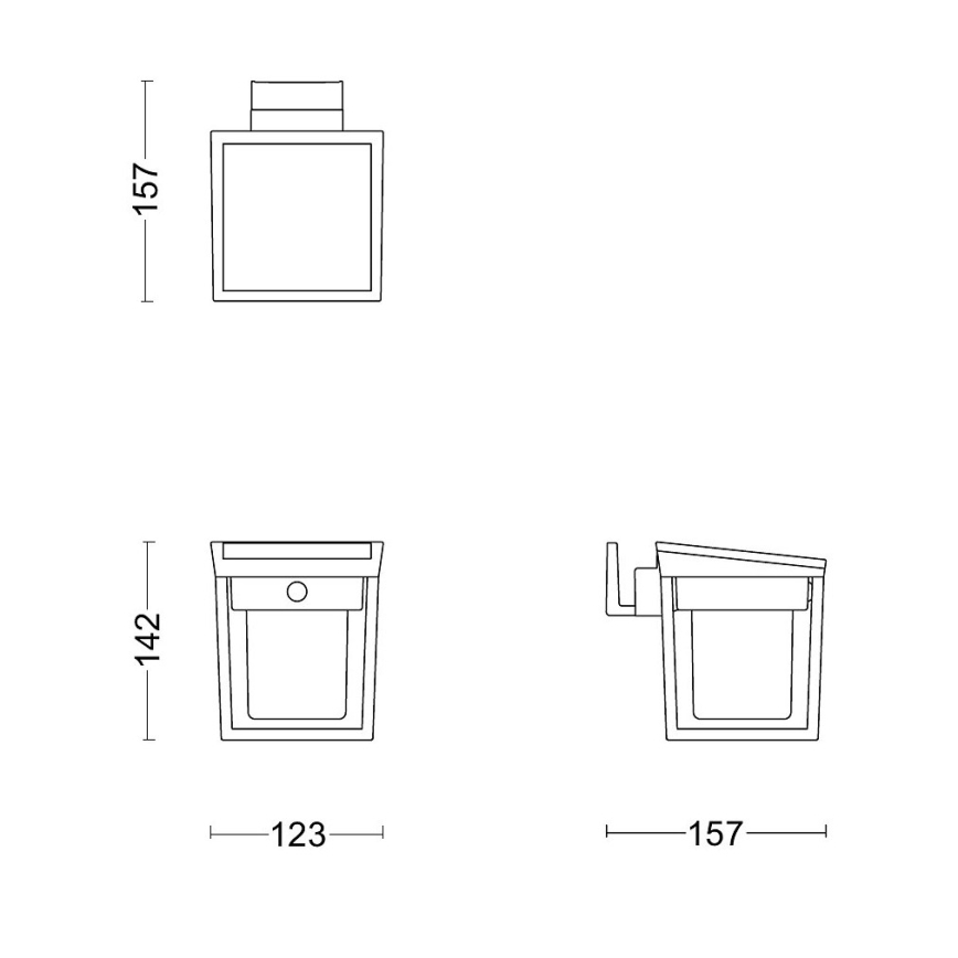 Philips - LED-seinäaurinkovalaisin anturilla BLAISE LED/1,5W/3,7V 3000K IP44