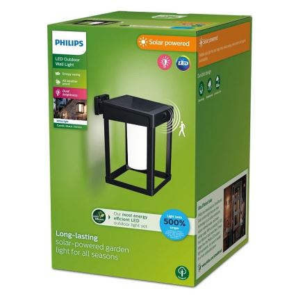 Philips - LED-seinäaurinkovalaisin anturilla CAMILL LED/1,4W/3,7V 2000 mAh IP44