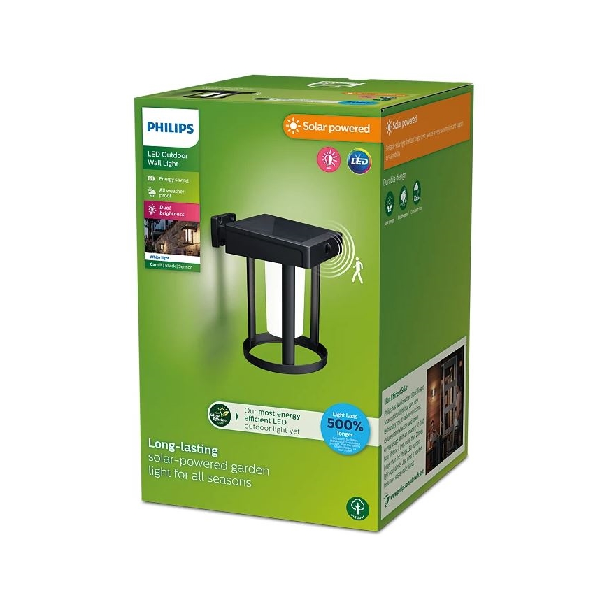 Philips - LED-seinäaurinkovalaisin anturilla CAMILL LED/1,4W/3,7V IP44