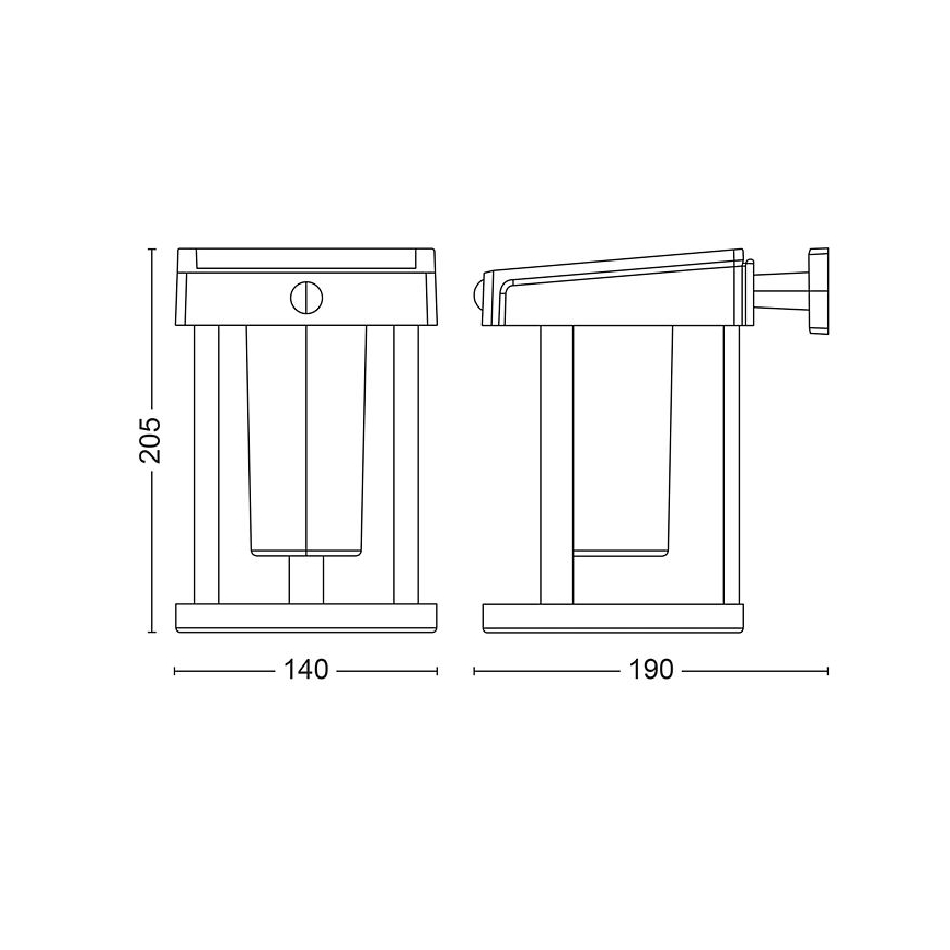 Philips - LED-seinäaurinkovalaisin anturilla CAMILL LED/1,4W/3,7V IP44