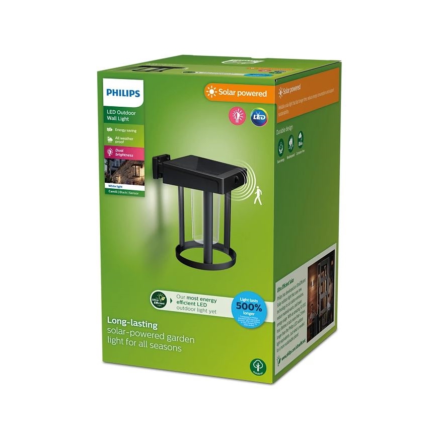 Philips - LED-seinäaurinkovalaisin anturilla CAMILL LED/1,4W/3,7V IP44
