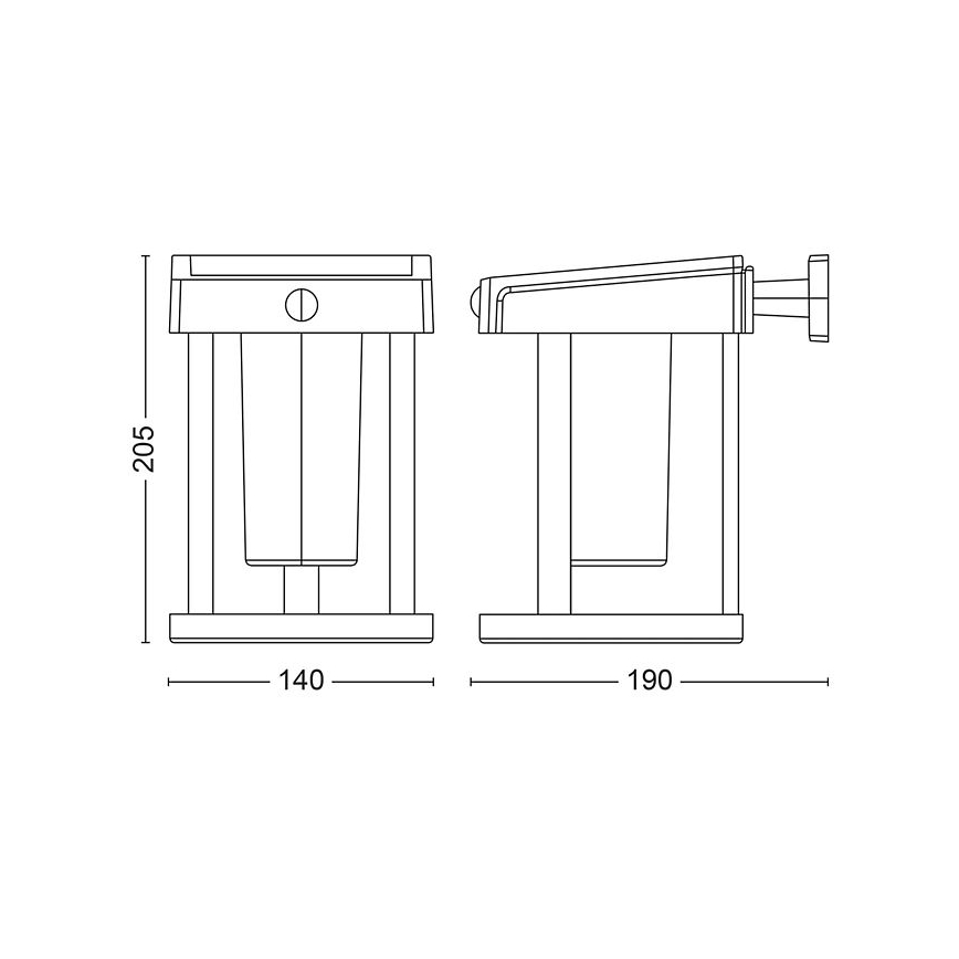Philips - LED-seinäaurinkovalaisin anturilla CAMILL LED/1,4W/3,7V IP44