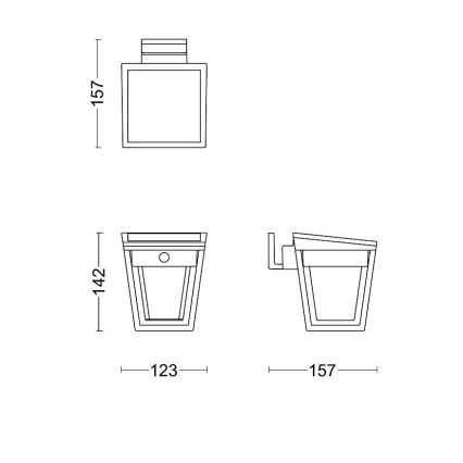 Philips - LED-seinäaurinkovalaisin anturilla NISSA LED/1,8W/3,7V 3000K IP44