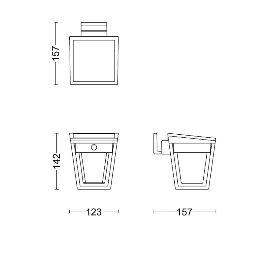 Philips - LED-seinäaurinkovalaisin anturilla NISSA LED/1,8W/3,7V 3000K IP44