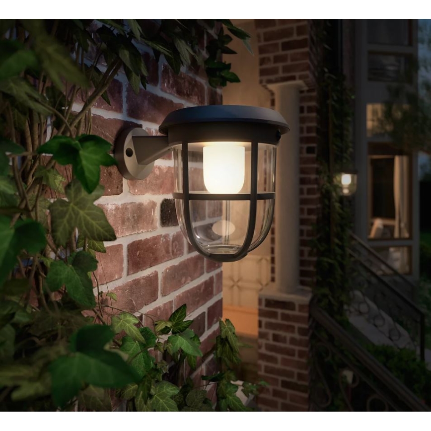 Philips - LED-seinäaurinkovalaisin anturilla RADII LED/1,3W/3,7V 3000K IP44