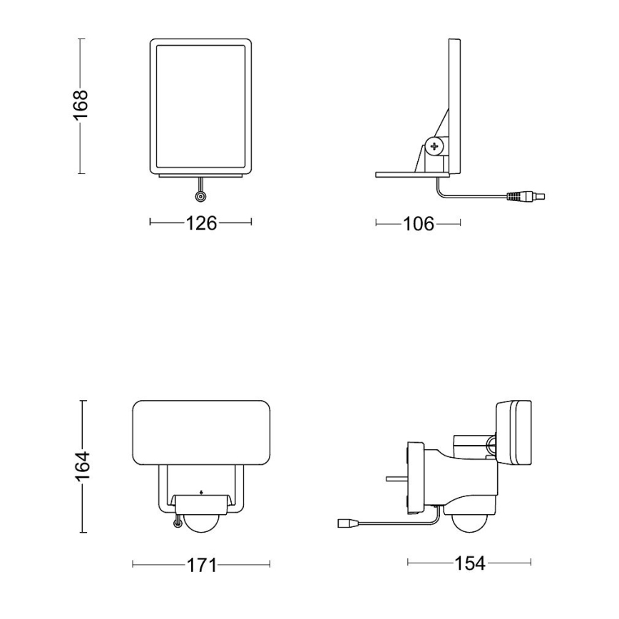 Philips - LED-seinäaurinkovalaisin anturilla TYLUS LED/6W/3,7V 3000K IP44