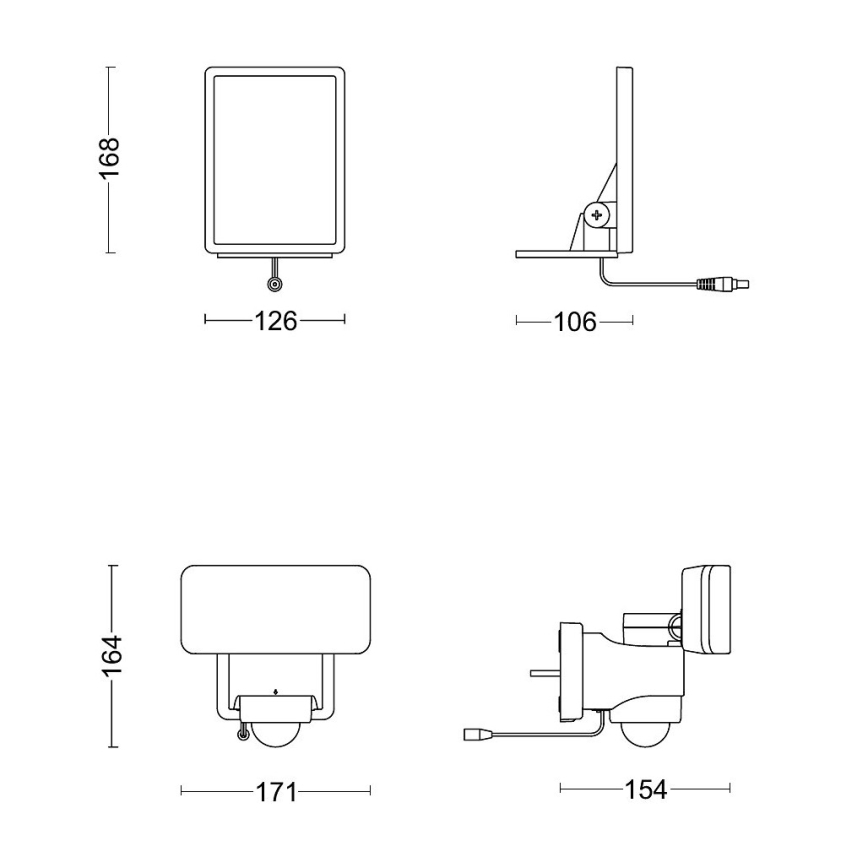 Philips - LED-seinäaurinkovalaisin anturilla TYLUS LED/6W/3,7V 5000K IP44