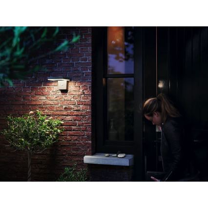 Philips - LED-seinäaurinkovalaisin anturilla ZONAL LED/1,3W/3,7V IP44