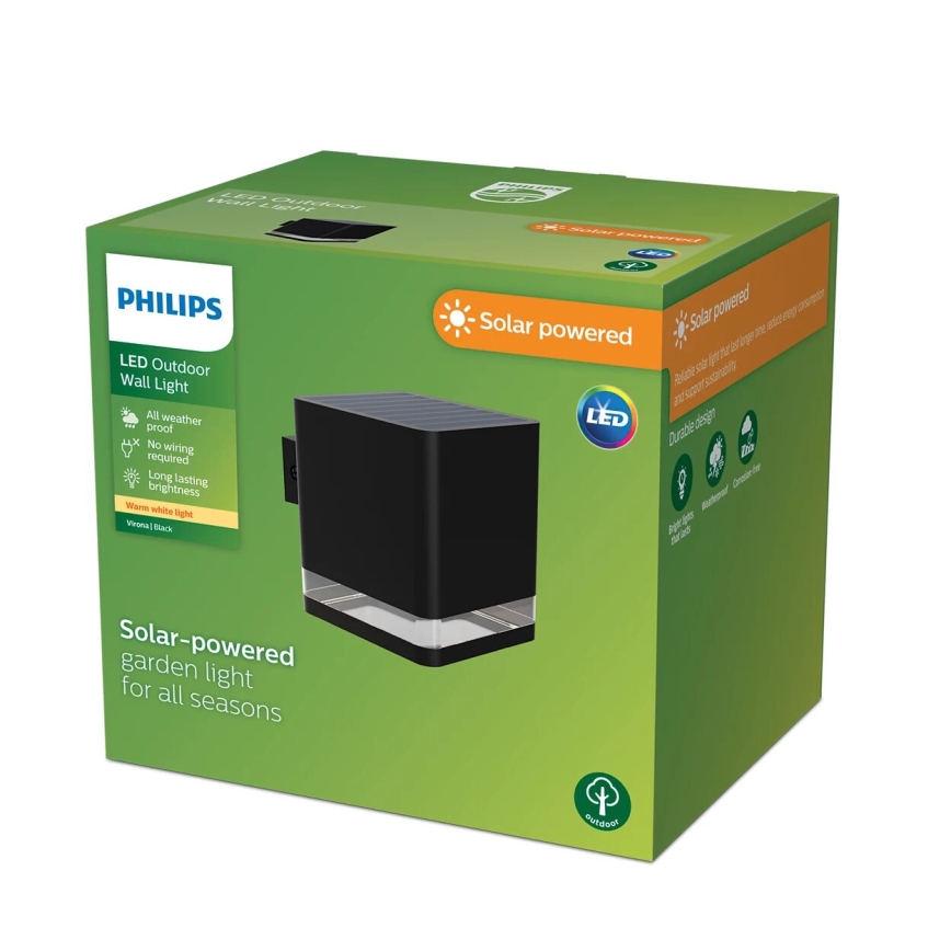 Philips - LED-seinäaurinkovalaisin VIRONA LED/1,8W/3,7V 2600 mAh 2700K IP44