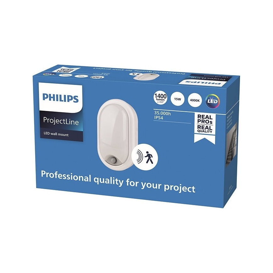 Philips - LED Seinävalo sensorilla PROJECTLINE LED/15W/230V IP54