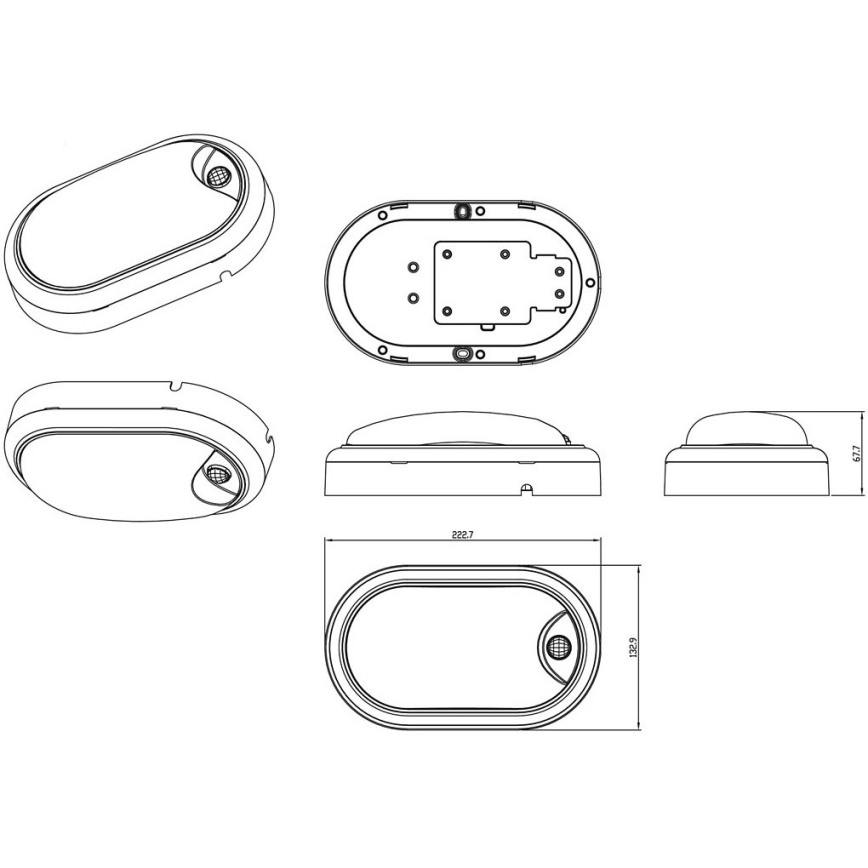 Philips - LED Seinävalo sensorilla PROJECTLINE LED/15W/230V IP54