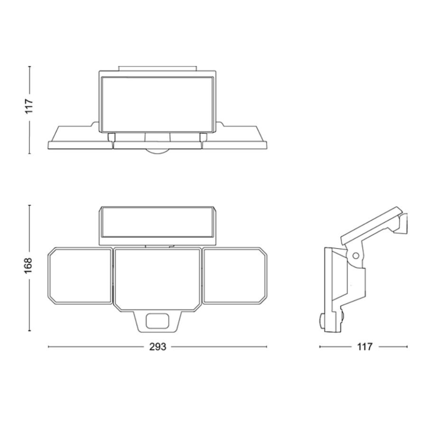 Philips - LED-seinävalonheitin aurinkokennolla NYSIL-anturilla 3xLED/8,7W/3,7V IP65